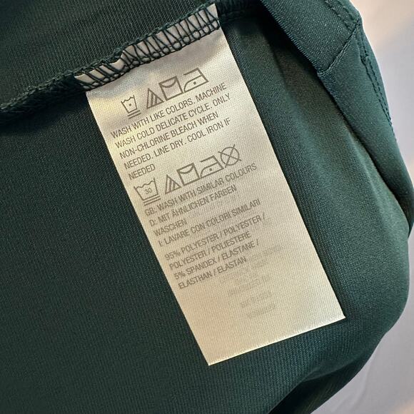 Jason Wu Dark Green Wrap Style V-Neck Stretchy Women's Blouse Medium - Picture 7 of 7